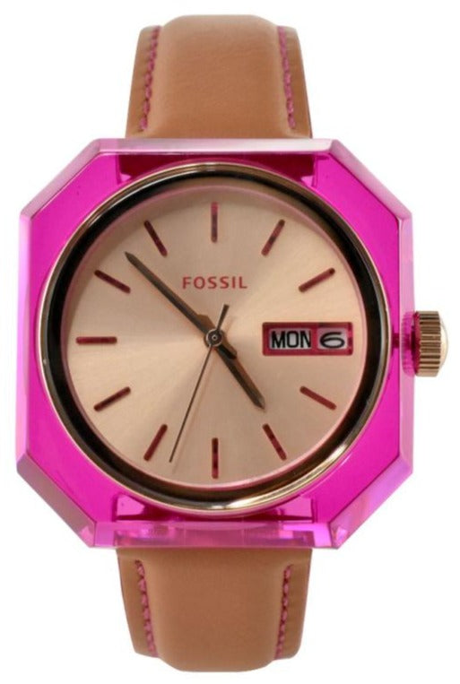  Shop Authentic Fossil Candy White Dial Brown Leather Strap Watch for Women - ES3539 - Luxxuri