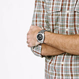  Shop Authentic Fossil Machine Chronograph Black Dial Silver Steel Strap Watch for Men - FS4776 - Luxxuri