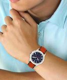  Shop Authentic Fossil Grant Chronograph Blue Dial Brown Leather Strap Watch for Men - FS5210 - Luxxuri