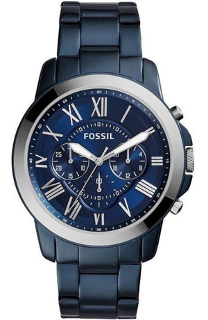  Shop Authentic Fossil Grant Chronograph Blue Dial Blue Steel Strap Watch for Men - FS5230 - Luxxuri
