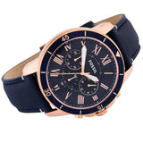  Shop Authentic Fossil Grant Sport Chronograph Blue Dial Blue Leather Strap Watch for Men - FS5237 - Luxxuri
