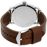  Shop Authentic Fossil The Commuter White Dial Brown Leather Strap Watch for Men - FS5275 - Luxxuri