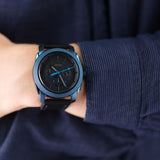  Shop Authentic Fossil Machine Chronograph Black Dial Black Leather Strap Watch for Men - FS5361 - Luxxuri