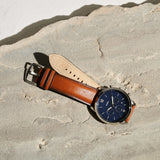  Shop Authentic Fossil Neutra Chronograph Blue Dial Brown Leather Strap Watch for Men - FS5453 - Luxxuri