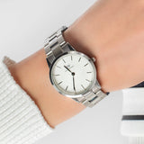  Shop Authentic Daniel Wellington Iconic Link White Dial Silver Steel Strap Watch For Women - DW00100205 - Luxxuri