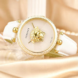  Shop Authentic Versace Palazzo Empire White Dial White Leather Strap Watch for Women - VCO040017 - Luxxuri