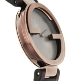  Shop Authentic Gucci Interlocking Brown Dial Brown Leather Strap Watch For Women - YA133309 - Luxxuri
