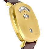  Shop Authentic Gucci Grip Yellow Gold Dial Maroon Leather Strap Unisex Watch - YA157411 - Luxxuri