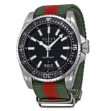  Shop Authentic Gucci Dive Black Dial Two Tone NATO Strap Watch For Men - YA136206 - Luxxuri