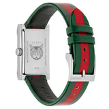  Shop Authentic Gucci G Frame Quartz Green & Red Mother of Pearl Dial Multicolor Leather Strap Watch For Women - YA147408 - Luxxuri