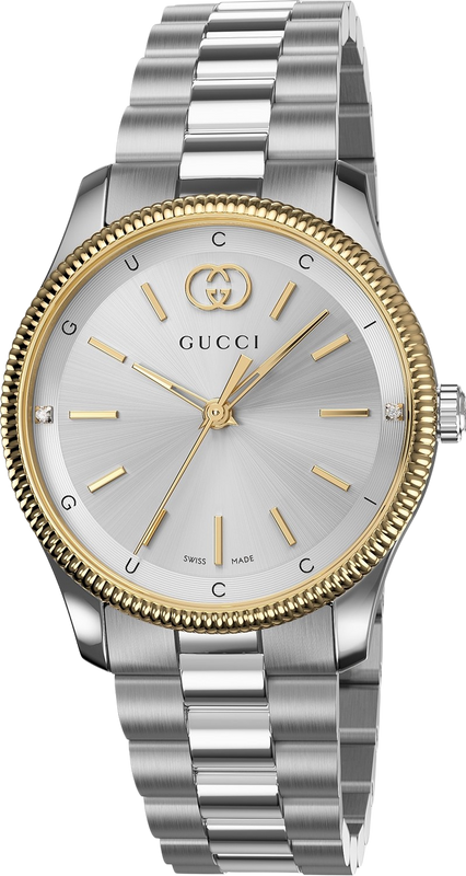  Shop Authentic Gucci G Timeless Quartz Silver Dial Two Tone Steel Strap Watch for Women - YA1265063 - Luxxuri
