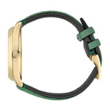  Shop Authentic Gucci G Timeless Quartz Green Dial Green Leather Strap Watch For Women - YA1264099 - Luxxuri