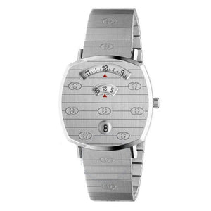 Shop Authentic Gucci Grip Quartz Silver Dial Silver Steel Strap Watch For Women - YA157401 - Luxxuri