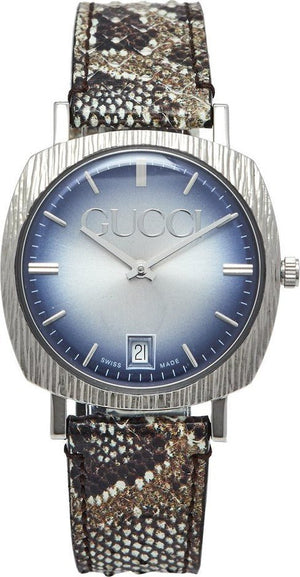  Shop Authentic Gucci Grip Vintage Silver Stainless Steel Quartz Unisex Watch 35mm - YA152401 - Luxxuri