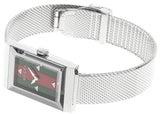  Shop Authentic Gucci G Frame Red and Green Dial Silver Mesh Bracelet Watch For Women - YA147401 - Luxxuri