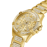  Shop Authentic Guess Frontier Diamonds Gold Dial Gold Steel Strap Watch For Women - W1156L2 - Luxxuri