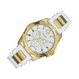  Shop Authentic Guess Intrepid White Dial Two Tone Silicone Strap Watch For Women - W0325L2 - Luxxuri