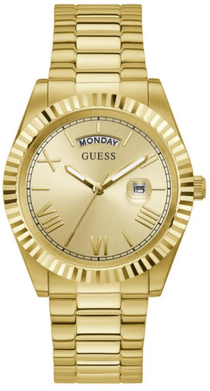  Shop Authentic Guess Connoisseur Gold Dial Gold Steel Strap Watch for Men - GW0265G2 - Luxxuri