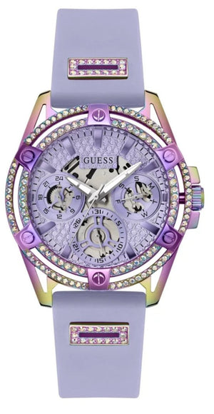  Shop Authentic Guess Queen Quartz Purple Dial Purple Silicone Strap Watch For Women - GW0536L4 - Luxxuri