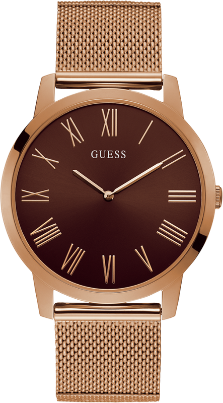  Shop Authentic Guess Analog Brown Dial Brown Mesh Bracelet Watch for Men - GW0074G1 - Luxxuri