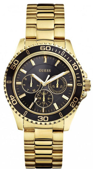  Shop Authentic Guess BFF Multifunction Black Dial Gold Steel Strap Watch for Women - W0231L3 - Luxxuri