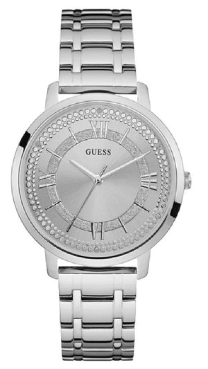  Shop Authentic Guess Montauk Silver Dial Stainless Steel Watch For Women - W0933L1 - Luxxuri