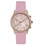  Shop Authentic Guess Solar Rose Gold Dial Pink Rubber Strap Watch For Women - W1135L2 - Luxxuri