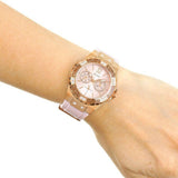  Shop Authentic Guess Rose Gold Dial with Diamonds Pink Rubber Strap Watch For Women - W1053L3 - Luxxuri