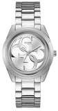 Guess G-Twist Silver Dial Silver Steel Strap Watch for Women - W1082L1