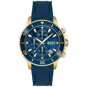  Shop Authentic Hugo Boss Admiral Blue Dial Blue Rubber SIlicon Strap Watch for Men - 1513965 - Luxxuri