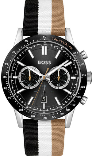  Shop Authentic Hugo Boss Allure Chronograph Black Dial Multicolor Nylon Strap Watch for Men - 1513963 - Luxxuri