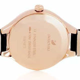  Shop Authentic Swarovski Lovely Crystals Analog Black Dial Black Leather Strap Watch for Women - 5301877 - Luxxuri
