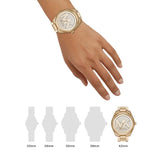  Shop Authentic Michael Kors Janelle Quartz Gold Dial Gold Steel Strap Watch For Women - MK7088 - Luxxuri