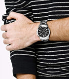  Shop Authentic Fossil Grant Sport Chronograph Black Dial Silver Steel Strap Watch for Men - FS5236 - Luxxuri