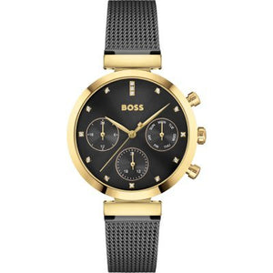  Shop Authentic Hugo Boss Flawless Black Dial Black Mesh Bracelet Watch for Women - 1502627 - Luxxuri