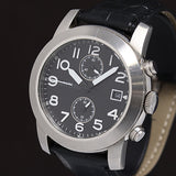 Shop Authentic Marc Jacobs Larry Chronograph Black Dial Black Leather Strap Watch for Men - MBM5033 - Luxxuri