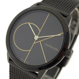  Shop Authentic Calvin Klein Minimal Black Dial Black Mesh Bracelet Watch for Women - K3M224X1 - Luxxuri