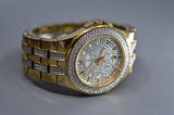  Shop Authentic Bulova Crystal Collection Silver Dial Two Tone Steel Strap Watch for Men - 98K102 - Luxxuri