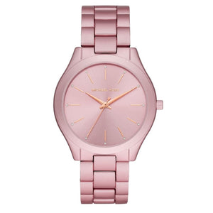  Shop Authentic Michael Kors Slim Runway Pink Dial Pink Steel Strap Watch For Women - MK4456 - Luxxuri