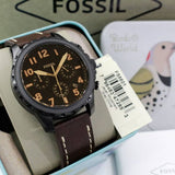  Shop Authentic Fossil Bowman Chronograph Brown Dial Brown Leather Strap Watch for Men - FS5601 - Luxxuri