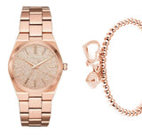  Shop Authentic Michael Kors Channing Quartz Rose Gold Dial Rose Gold Steel Strap Watch For Women - MK6624 - Luxxuri