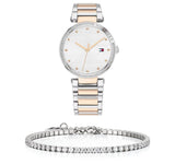  Shop Authentic Tommy Hilfiger Lynn Quartz White Dial Two Tone Steel Strap Watch For Women - 1782236 - Luxxuri