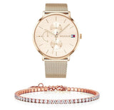  Shop Authentic Tommy Hilfiger Jenna Quartz Rose Gold Dial Rose Gold Mesh Bracelet Watch For Women - 1781944 - Luxxuri
