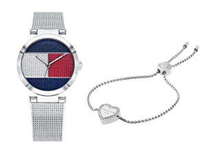  Shop Authentic Tommy Hilfiger Quartz Multicolor Dial Silver Mesh Bracelet Watch For Women - 1781866 - Luxxuri