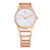  Shop Authentic Calvin Klein Stately White Dial Rose Gold Steel Strap Watch for Women - K3G23626 - Luxxuri