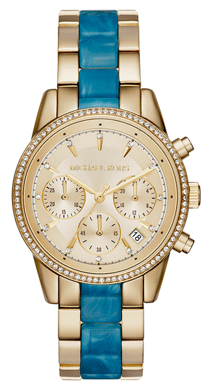  Shop Authentic Michael Kors Ritz Gold Dial Two Tone Steel Strap Watch for Women - MK6328 - Luxxuri