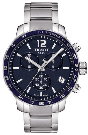 Shop Authentic Tissot Quickster Chronograph Blue Dial Watch For Men - T095.417.11.047.00 - Luxxuri