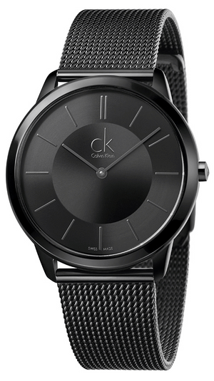 Shop Authentic Calvin Klein Minimal Black Dial Black Mesh Bracelet Watch for Men - K3M214B1 - Luxxuri