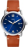  Shop Authentic Fossil Commuter Blue Dial Blue Leather Strap Watch for Men - FS5325 - Luxxuri