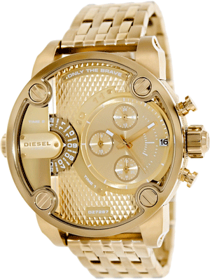  Shop Authentic Diesel Big Daddy Analog Gold Dial Gold Stainless Steel Watch For Men - DZ7287 - Luxxuri